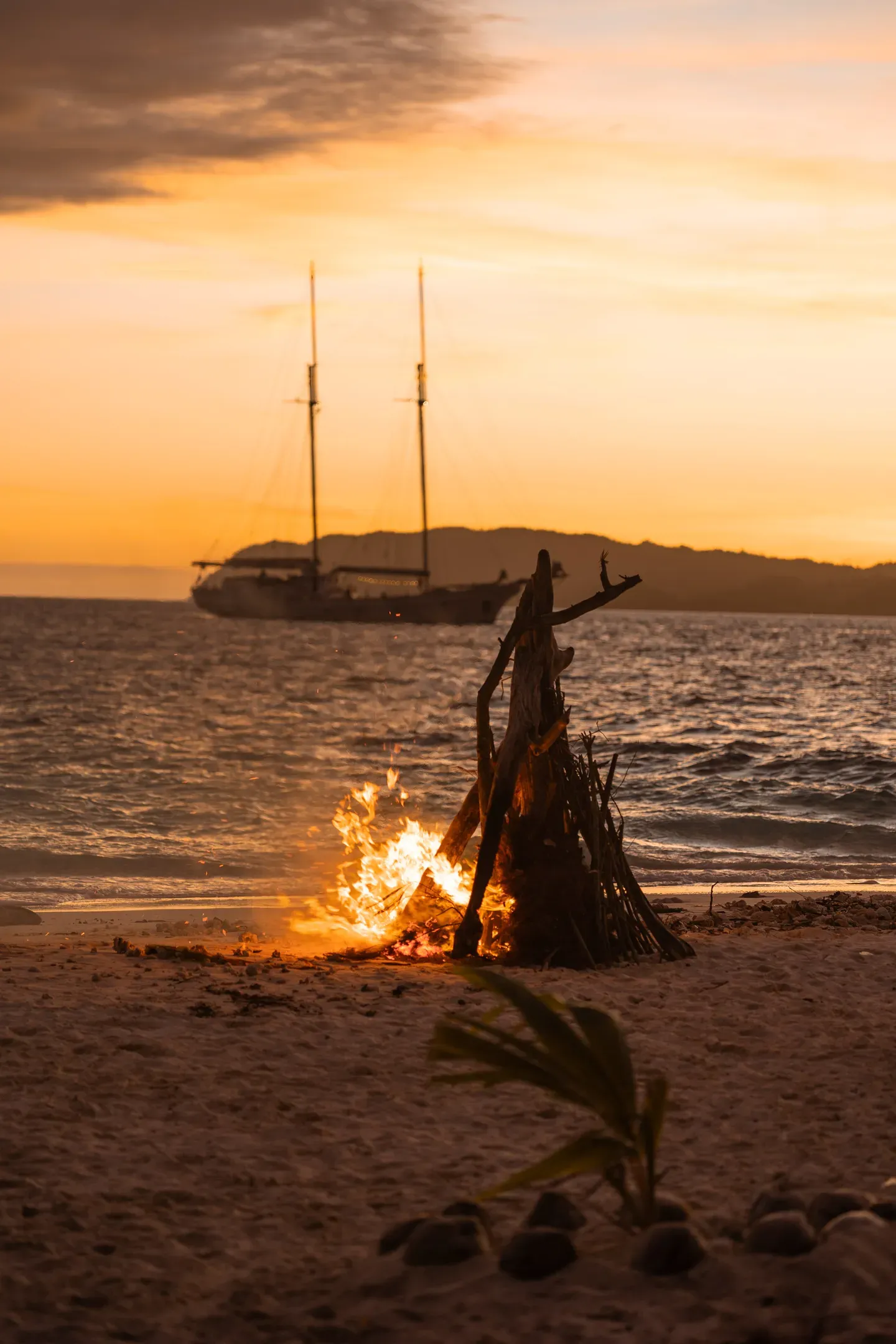 Mutiara Laut Beach Fire